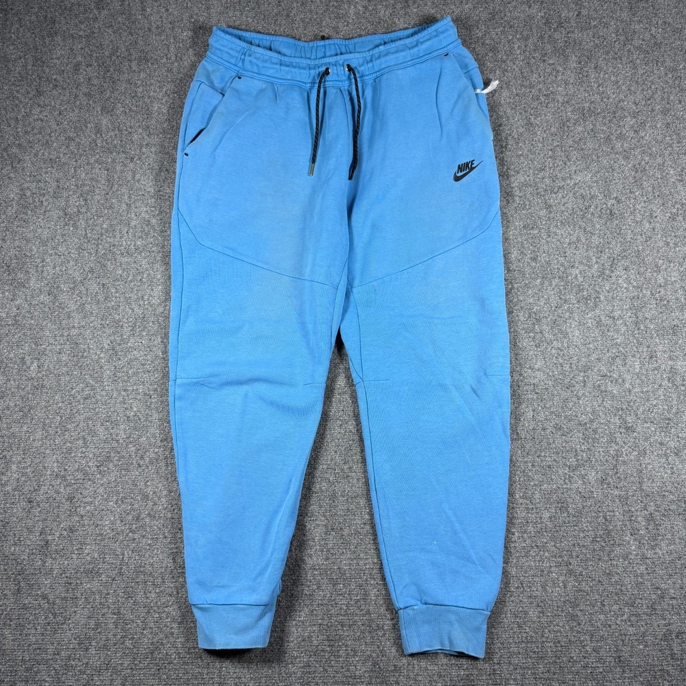 Nike Tech Fleece Jogger Pants Mens Large Blue Training Performance Gym #3826